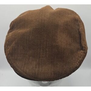 Dorfman Pacific Flat Cap Size M 7 Brown Corduroy Ivy Snap Driver  Hat